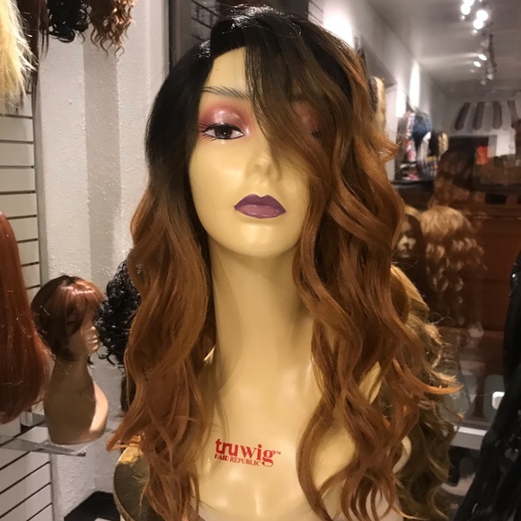 Wig Warm honey brown ombré wig main image 6